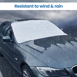Albert Austin Magnetic Windscreen Cover Durable Screen Protector for Car Snow Ice Frostguard Windshield Cover with 3 Hidden Magnets Windscreen Frost Anti Snow Cover Fits Most Cars (162 x 96cm)