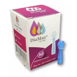 DiaMan Lancetas Para Glucómetro Diaman Pack De 200 Pzas.