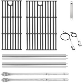 Grill Parts for Charbroil Performance 2-Burner 463655621 463630422 463654022 463630021 463660421, Grate, Burner and Heat Plate, Replacement for G426-0004-W1, G426-0005-W1, G325-0002-W1, G327-2100-W1