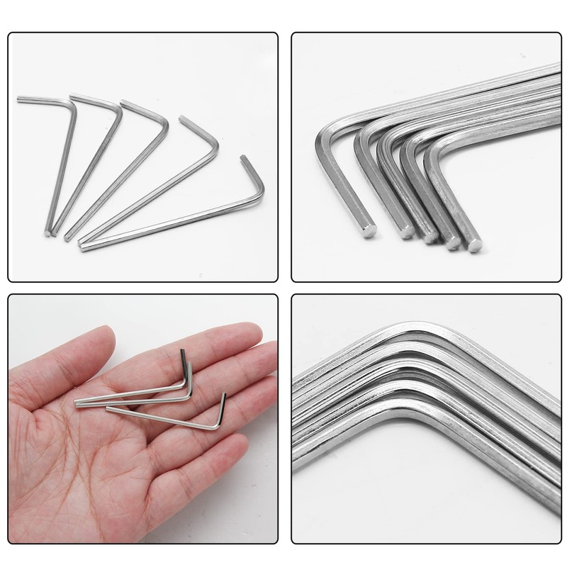 Bivethoi 20 PCS 2.5mm Allen Wrench L-Shaped Hex Key Wrench,