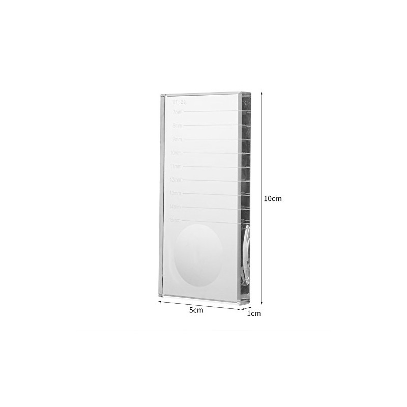 Paleta de extensión de pestañas, Cristal Rectangular Pestañas postizas Pegamento