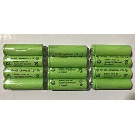 12-Pieces Size 1.2V AA(300/600/800mAh) Or AAA (600mAh/800mAh) and Ni-Cd/Ni-MH Rechargeable Battery for Solar Light and Solar Devices (1.2V AA 600mAh Ni-MH)