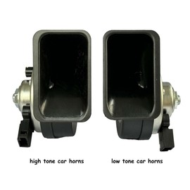 12V Car Horn Compatible with Avensis T220 Camry XV20,Waterproof Auto Horn Loud for Highlander XU20 Tacoma MK1(1 high and 1 low tone car horns)