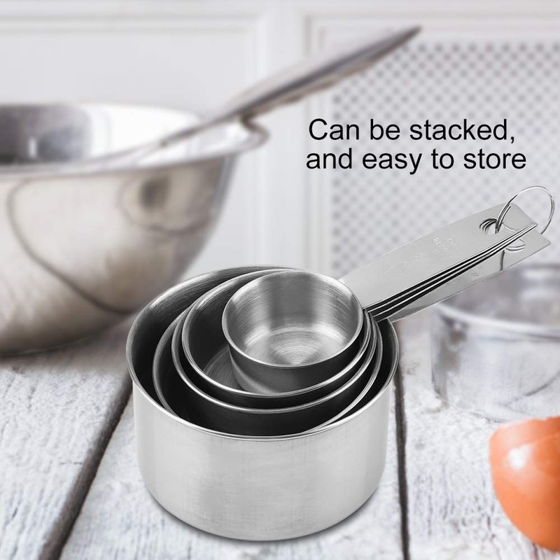 Measuring Cups and Spoons Set 5 Pcs, Stainless Steel Measuring