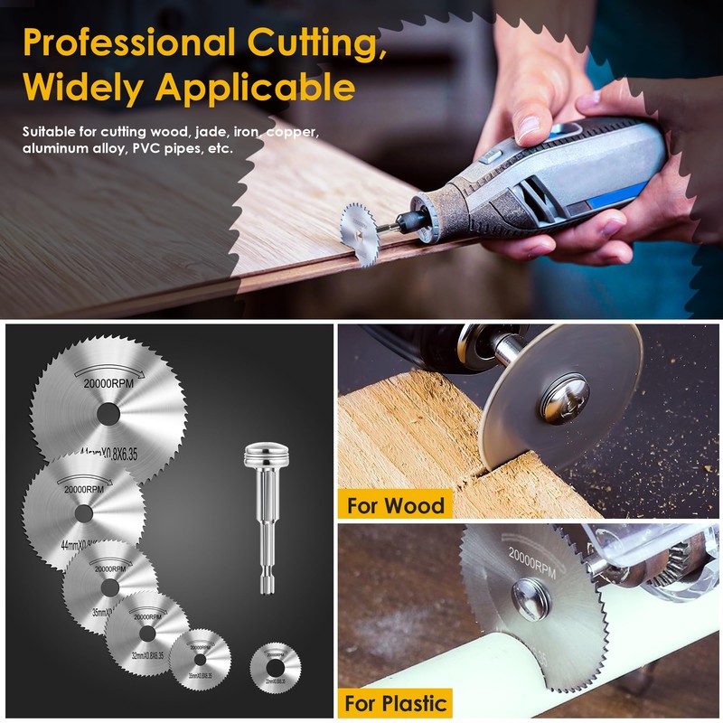 Kuenuilr Cutting Wheel for Drill 1/4 Inch Hex Shank Rotary