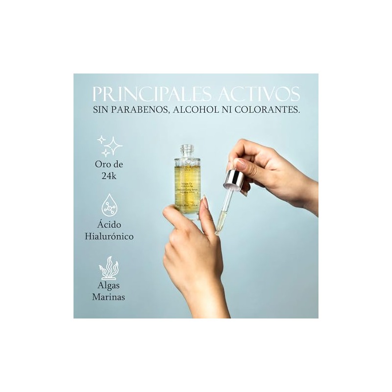 Marie Argan Sérum Facial Oro 24k 30ml Hidrata Ilumina Reafirma