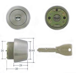 MIWA MCY-229 PR Cylinder LSP Type TE24 Key Replacement LSP/SWLSP Aluminum Silver Color (SV) 1.2 - 1.6 inches (30 - 40 mm)