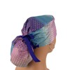 Ponytail Medical Scrub Cap – Mermaid Scales. - Turn Up