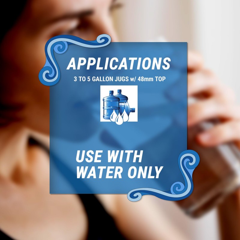 TERA PUMP TRDNC100 REUSABLE NO-SPLASH CAP for 5 Gallon Water