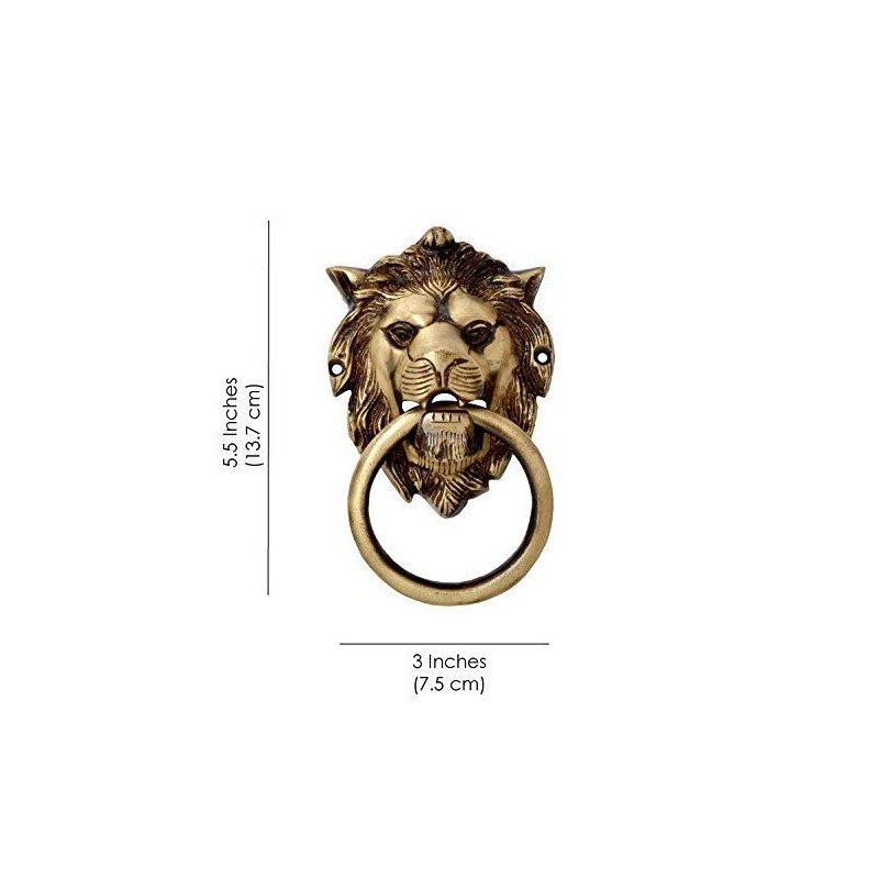Brass Lion Mouth Door Knocker