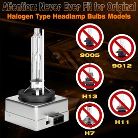 Xenooto D3S for Ford Mustang HID Xenon Headlight Bulbs, 2010 2011 2012 2013 2014 2015 2016 2017 2018 2019 2020 2021 2022 2023 Lights, GT V6 High Low Dual Beam Bi-Xenon, 6000K 35W OEM D3SC1, 2 Pack