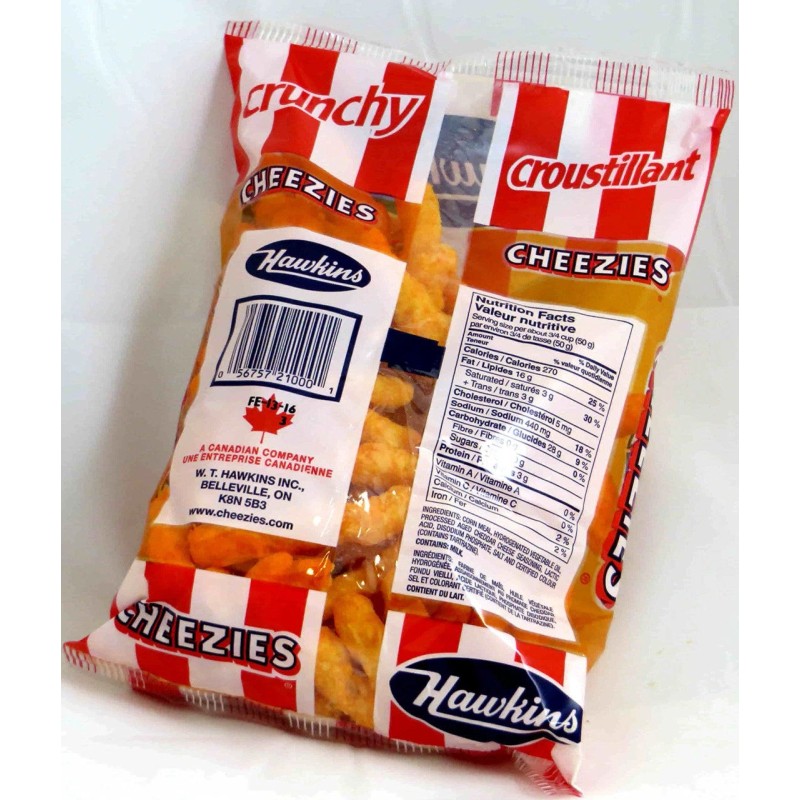Hawkins Cheezies, 210g/7.4 oz
