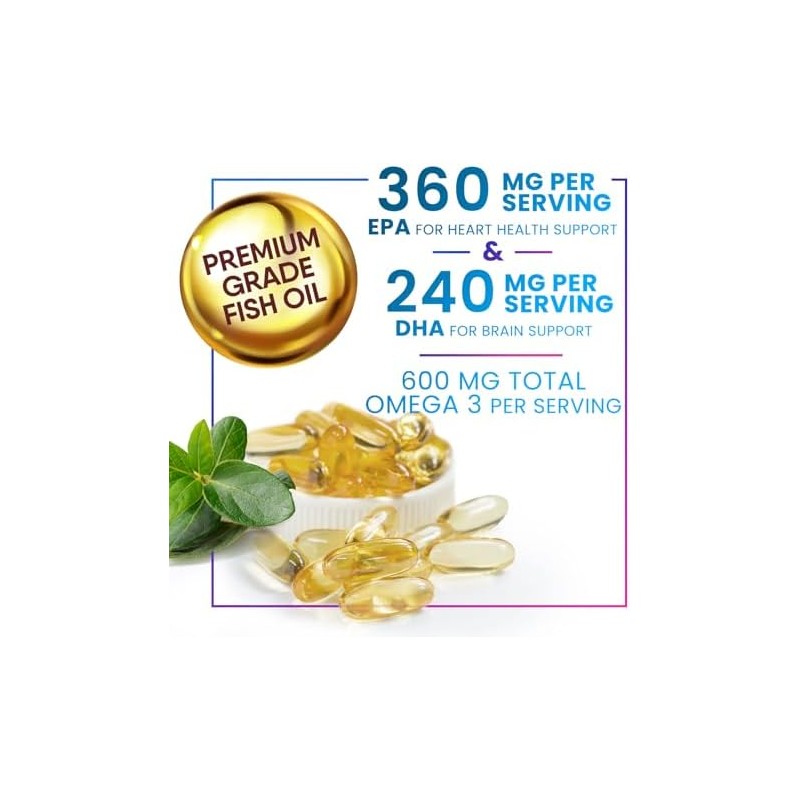 Natures Peak Suplemento de aceite de pescado Omega 3 de