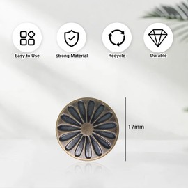 YAFIYGI 20 Sets Replacement Pants Buttons No Sew Metal Jean Buttons Kit for Heavy Duty Denim Repair Suspender Buttons with Rivets for Blue Jeans Mens Women Denim Pants