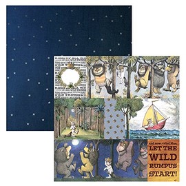 Paper House Productions P-2078E 12" Double Sided Scrapbook Papers, Where the Wild Things Are Tag (15-Pack)