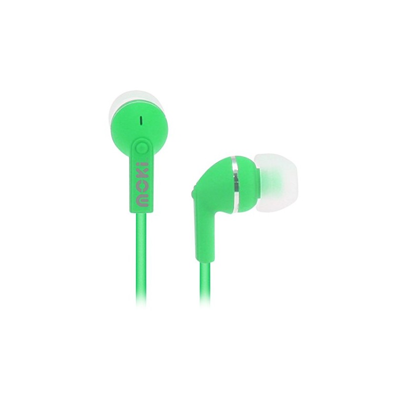 Moki Dots Noise Isolation Earbuds, Green