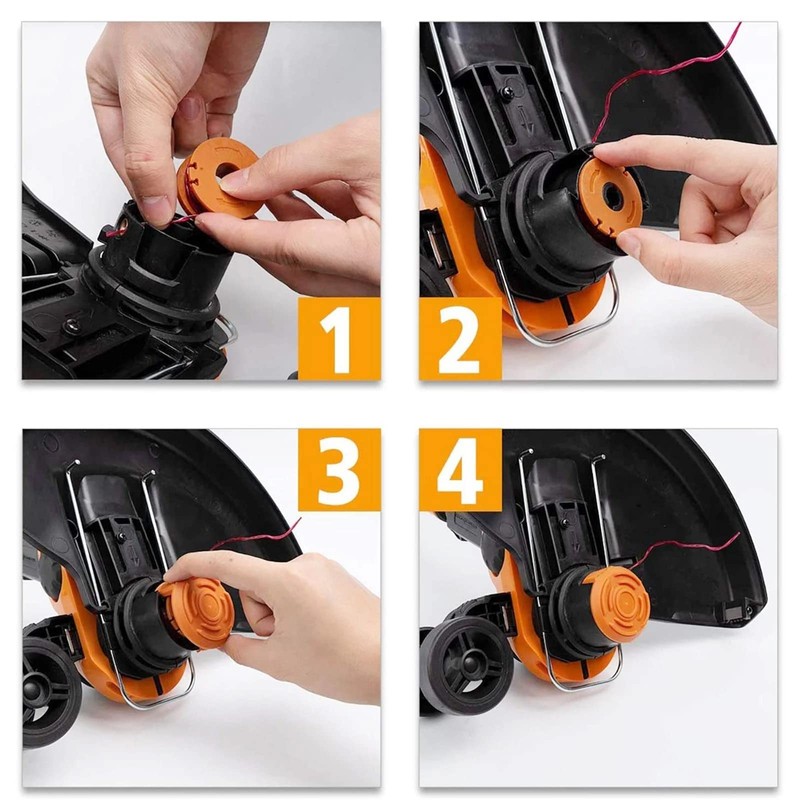 12 Packs Replacement Grass Trimmer Spool Works with Worx WG180