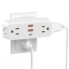BEVA Multi Plug Wall Outlet - 4 Outlet Splitter with