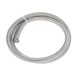 X AUTOHAUX AN6 1 Meter Braided PTFE Stainless Steel Car Oil Fuel Gas Line Hose