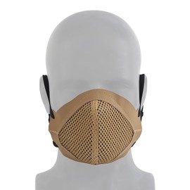 Sport Half Face Mask Breathable Reusable Protective Gears For Airsoft Paintball Tactical CS Outdoor Sport Game Gym, Cardio, Fitness, Running, Endurance HIIT Training (Tan)