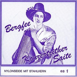 Optima 1330/21 Concert Zither"Bergfee" Nylon Blue, Bass Munich/Vienna - H/B21