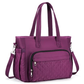 HSHRISH Lunch Bags for Women,12L Insulated Lunch Bag for Women Adults with Adjustable Shoulder Strap and Bottle Holder, Womens Lunch Bag for Work,Picnic,Camping,Beach.Purple