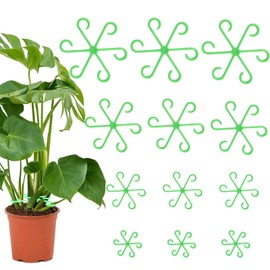 NVGVUP Pack of 12 Plant Support Shrub Holders, Four Sizes Plant Stem Holder, Plant Holder Plant Clips for Support, Plant Support Grippers for Monstera, Flowers, Hydrangeas, Tomatoes (Green)