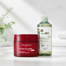 Kit Yves Rocher: Crema Facial Día/noche Ácido Hialurónico 75ml + Gel Ducha Cuerpo/cabello Bio