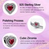 TAORUI Sparkling Heart Charm for Women Bracelets Necklaces in 925