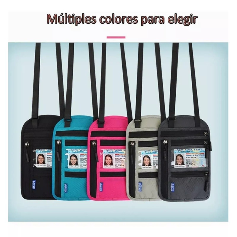 Dani Rfid Halter Style Travel Cartera De Pasaporte Impermeable
