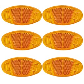 EIHI Pack of 6 Bicycle Reflectors Cat Eyes to Improve Night Travel Yellow