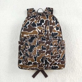 USA RTS Baby Kids Brown Camo Hunting Boutique Back to School Fashion Wholesale Kids Children Canvas Boutique Backpacks BagsColor: BA0260