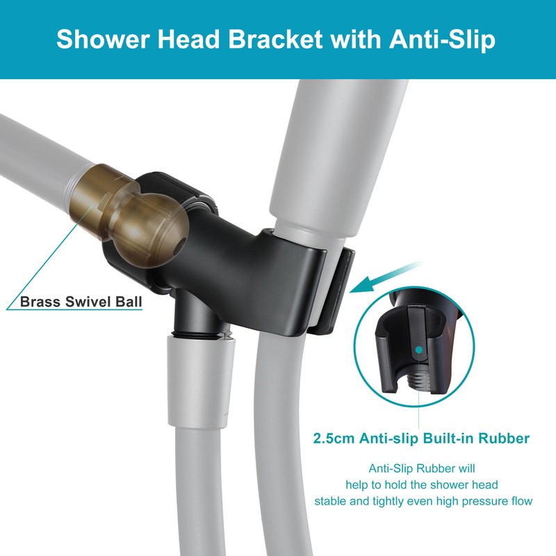 Umyder High Pressure 8-mode Handheld Shower Head with On Off