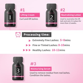 Beauty7 Upgrade 2024 Lash Lift Kit Eyelash Perming Kit Long Lasting Eye Lash Lifting Set Eyelash Perm Kit Eyelash Extension Lifting Semi-Permanent Curling Perming Wave Lash Lifting Kit For Home Salon DIY 5 Times
