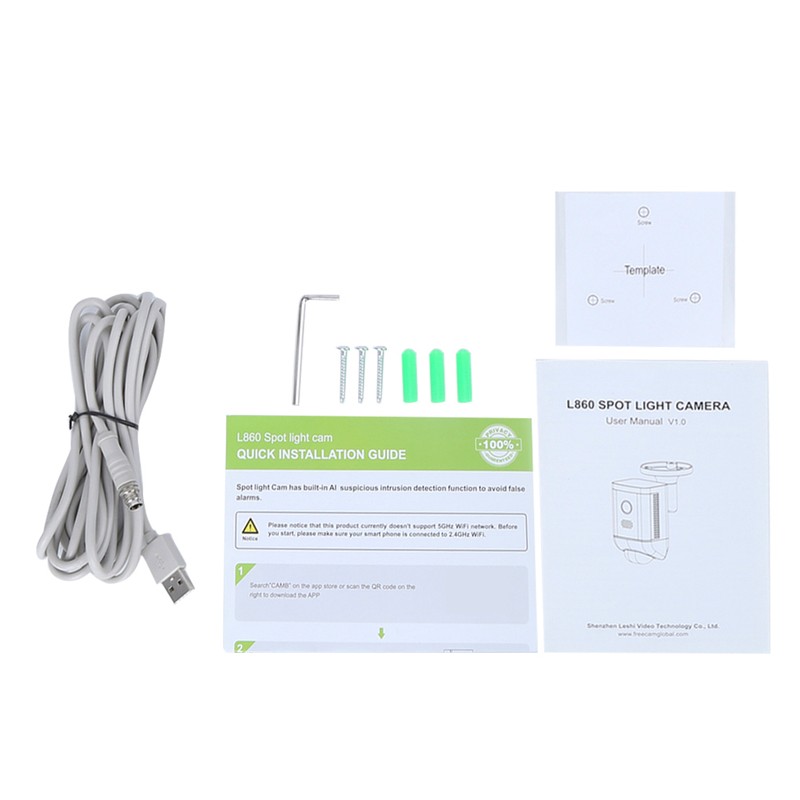 Freecam L860 1080P Wifi Camera Spotlights Night Vision 2‑Way Audio