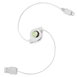 Retractable USB Cable Charger Power Wire Sync Micro-USB Data Cord Supports Fast Charging White for LG Stylo 3 V10 - LG G Pad 10.1 7.0 8.0 8.3 F 8.0 X8.3 - Motorola Droid Turbo 2