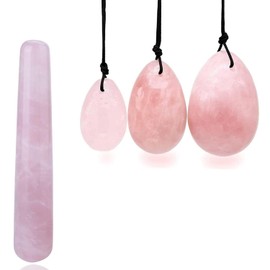 Salmue Huevo de Yoni y Barra de Masaje, Superficie Lisa sin Cera de Jade para Mujeres Msculos del Piso plvico Ejercicio y recuperacin de Kegel (01)...