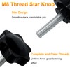 BokWin M8x30mm Hex Shaped Clamping Knob,2 Pack Thread Knob Tightening