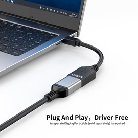 Loryi Mini Displayport to Displayport Adapter, Mini DP to Displayport Adapter 4K@60Hz, Compatible for Thunderbolt 2, MacBook Pro, MacBook Air, Mac Mini, Surface Pro, Graphics, Monitor, Projector