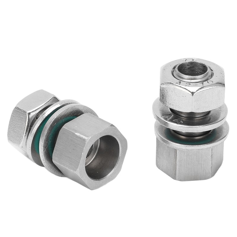 2Pcs Cable Connectors Waterproof Stainless Steel Cord Head Adapters for