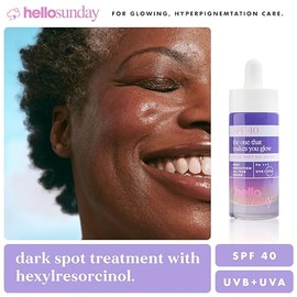 The One That Makes You Glow Dark Spot Serum SPF 40 by Hello Sunday for Unisex - 1.1 oz Serum