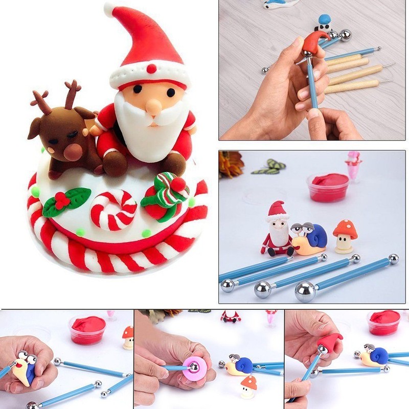 ODETOJOY Sculpting Tools Ball Stylus Dotting Tools Clay Modeling Tools