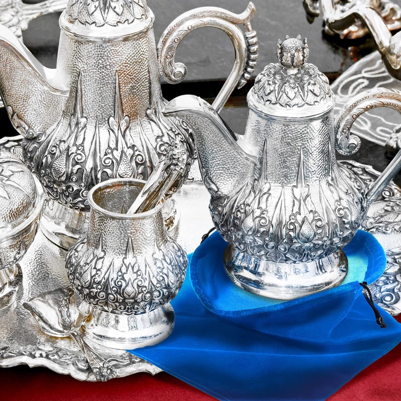 Saintrygo 4 Pcs Silver Storage Bags Anti Tarnish Storage Bag