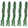 POFET 5pcs Green Tinsel Garland 2M Metallic Glitter Hanging Decoration
