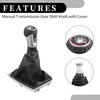 Partuto 6 Speed Manual Gear Shift Knob with Dust Cover