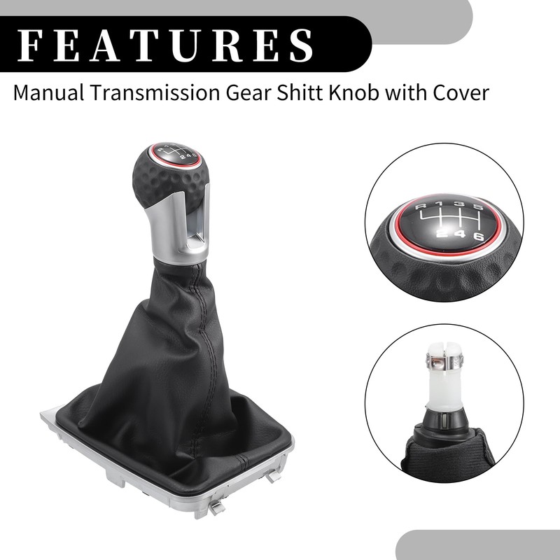 Partuto 6 Speed Manual Gear Shift Knob with Dust Cover