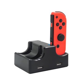 ciciglow Charging Dock Compatible with Switch Joycon, 4 in 1 Switch Joycon Controller Charger with LED Indicator Charge Stand Station with Type C Charging Cable