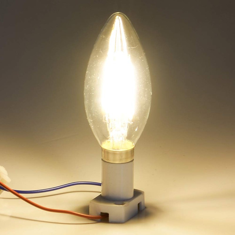 OPALRAY LED Candelabra Bulb, DC 12 Volts, Dimmable with DC