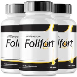 (3 Pack) Folifort Extra Strength Hair Growth Supplement, 180 Capsules - Advanced Hair Loss Support for Fuller, Thicker Hair