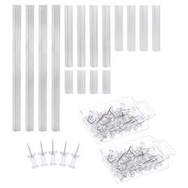 PATIKIL 4 Pack Layout Block System for Stained Glass Panels 16" 8" 6" 3", 16 Pcs Panels with 100 Push Pins for Stained Glass Making Craft